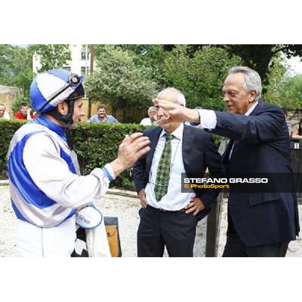 Frammassone\'s winning connection of Gran Corsa Siepi d\' Italia - Roberto Pais, Franco Contu and Dirk Fuhrmann Merano, 6th june 2010 ph. Stefano Grasso