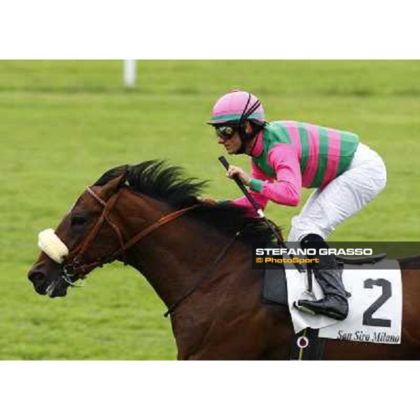 Mirco Demuro on Blu Constellation wins the Premio Primi Passi Milan, San Siro racetrack, 20th june 2010 ph. Stefano Grasso