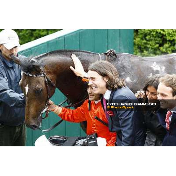 the winning connection of Doquet winners of Premio Oggebbio Milan, San Siro racetrack, 20th june 2010 ph. Stefano Grasso