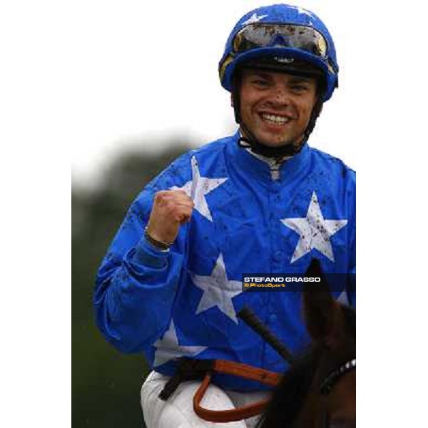 Umberto Rispoli on Paris to Peking returns home after winning the Premio Vittorio Crespi Milan, San Siro racetrack, 20th june 2010 ph. Stefano Grasso