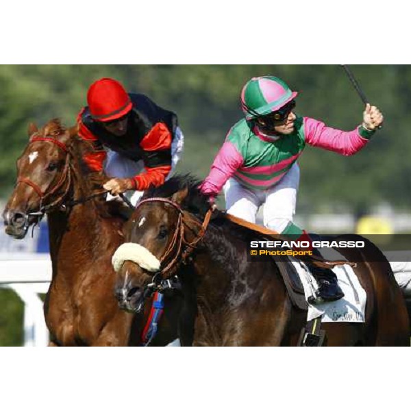 Mirco Demuro on Arneb wins the Premio Giuseppe de Montel beating Cisneros Milan - San Siro racetrack, 4th july 2010 ph. Stefano Grasso