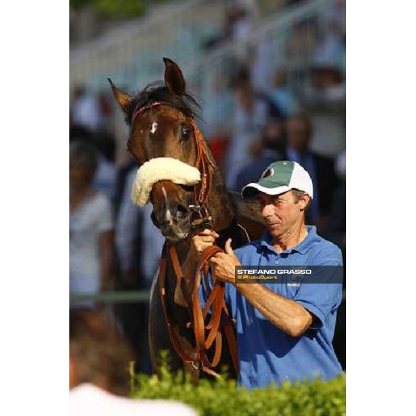 Arneb walks in the winner\'s enclosure after winning the Premio Giuseppe de Montel Milan - San Siro racetrack, 4th july 2010 ph. Stefano Grasso