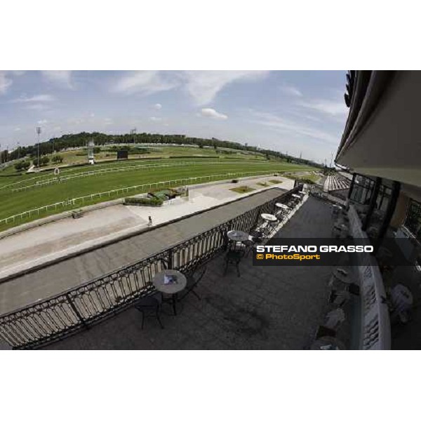 a panoramic view of San Siro galopp racetrack shooted from the roof terrace Mllan - San Siro, 13th june 2010 ph. Stefano Grasso