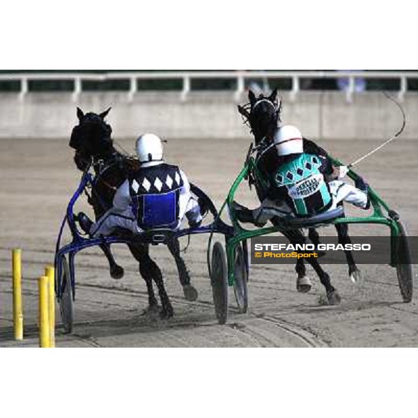 Maik Esper with Looney Tunes and Enrico Bellei with Italiano turn the bend in the race off of the Campionato Europeo 2010 Cesena, 4th sept. 2010 ph.StefanoGrasso Campionato Europeo 2010 Cesena, 4th sept. 2010 ph.StefanoGrasso