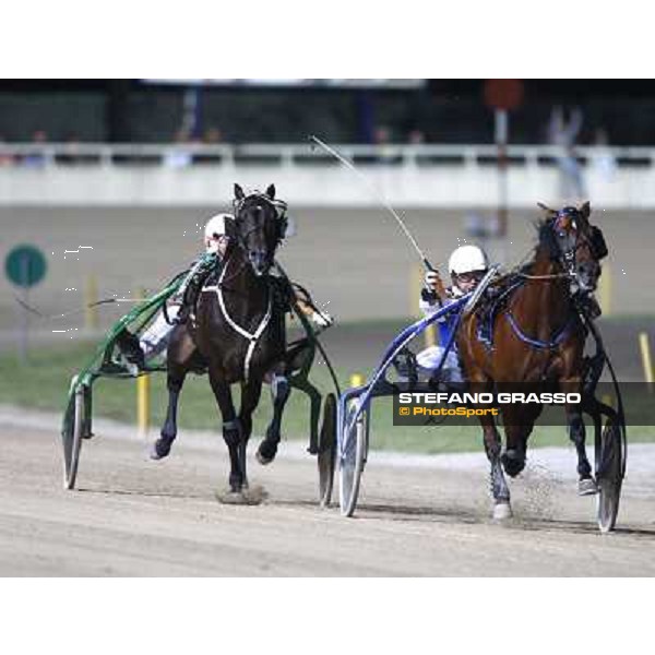 Maik Esper with Looney Tunes leads on Enrico Bellei with Italiano and goes to win the race off of the Campionato Europeo 2010 Cesena, 4th sept. 2010 ph.StefanoGrasso 
