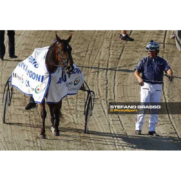 Marco Smorgon with the winner of Gran Premio avv. Marangoni filly Torino-Stupinigi racetrack, 12th sept. 2010 ph. Stefano Grasso