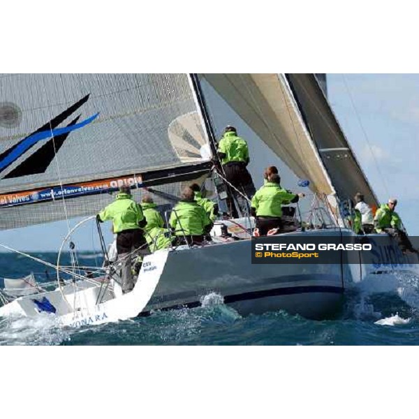 SAyonara follows Squalo Bianco 2nd day International Sailing Week Yacht Club Adriaco Triest, 26th september 2004 ph. Stefano Grasso
