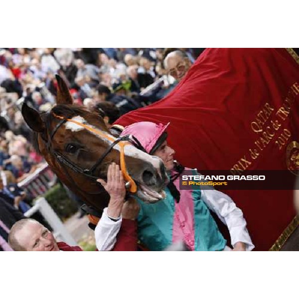 Ryan Moore and Workforce win the Qatar Prix de l\'Arc de Triomphe beating Nakayama Festa Paris - Longchamp, 3rd oct. 2010 ph. Stefano Grasso