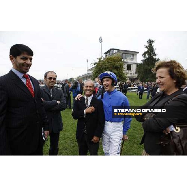 Saeed Bin Suroor, Gianfranco and Frankie Dettori and Diana Cooper in the paddock of San Siro galopp racetrack Milan - San Siro racetrack, 9th october 2010 ph. Stefano Grasso