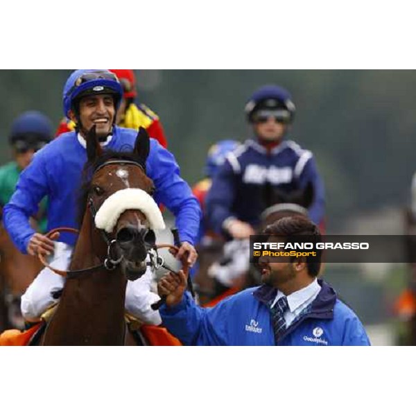 Ahmed Ajtebi and Biondetti come back home after winning the Gran Criterium Milan - San Siro racetrack, 9th october 2010 ph. Stefano Grasso