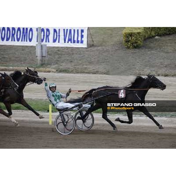 Andrea Guzzinati with Nadir Kronos wins the 83° Italian Trotting Derby Roma, 10th oct. 2010 ph. Stefano Grasso