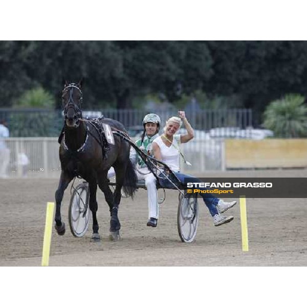 Andrea Guzzinati with Nadir Kronos wins the 83° Italian Trotting Derby Roma, 10th oct. 2010 ph. Stefano Grasso