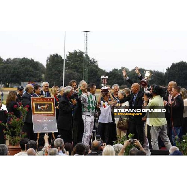 Andrea Guzzinati with Nadir Kronos wins the 83° Italian Trotting Derby Roma, 10th oct. 2010 ph. Stefano Grasso