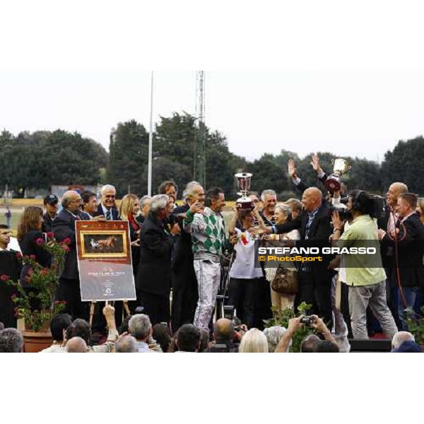 Andrea Guzzinati with Nadir Kronos wins the 83° Italian Trotting Derby Roma, 10th oct. 2010 ph. Stefano Grasso