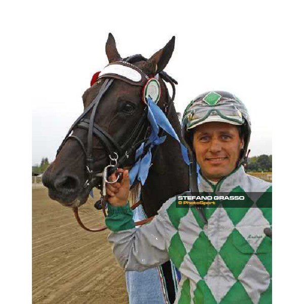 Andrea Guzzinati with Nadir Kronos wins the 83° Italian Trotting Derby Roma, 10th oct. 2010 ph. Stefano Grasso