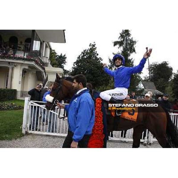 Ahmed Ajtebi and Biondetti win the Gran Criterium Milan - San Siro racetrack, 9th october 2010 ph. Stefano Grasso