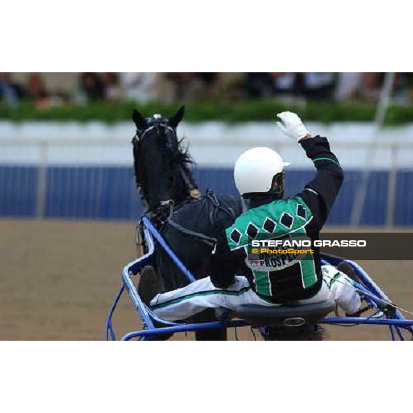 77° Derby Italiano del Trotto close up for Enrico Bellei winner with Echò dei Veltri of the77° Derby Italiano del Trotto Rome, 10th october 2004 ph. Stefano Grasso