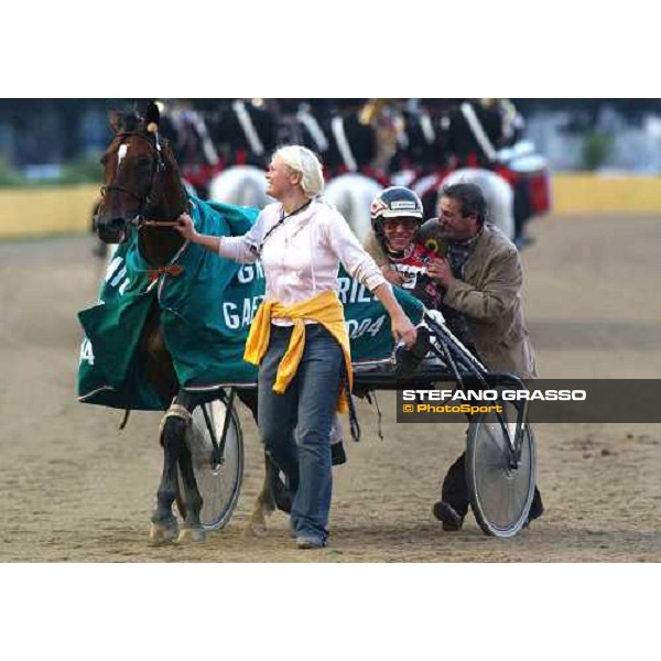 Infant du Bossis, lad, owner and Orjan Kihlstrom Rome, 10th october 2004 ph. Stefano Grasso