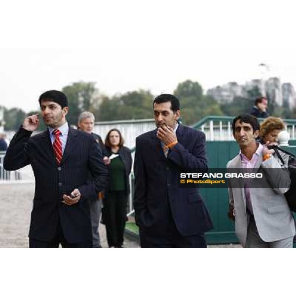 Saeed Bin Suroor, Mahmood Al Zaroni and Ahmed Ajtebi Milan - San Siro racetrack, 9th oct. 2010 ph. Stefano Grasso