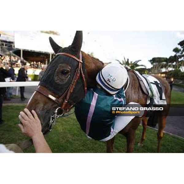 Umberto Rispoli and Aoife Alainn after winning the Premio Lydia Tesio Rome, Capannelle racetrack 24th oct. 2010 ph. Stefano Grasso