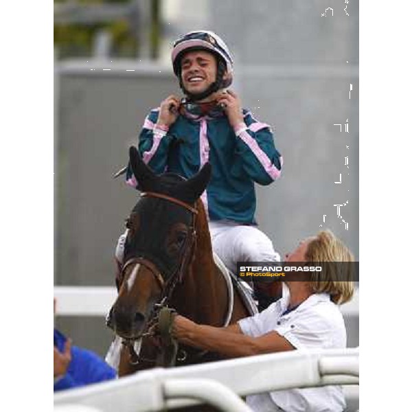Umberto Rispoli on Aoife Alain after winning he Premio Lydia Tesio Rome, Capannelle racetrack 24th oct. 2010 ph. Stefano Grasso