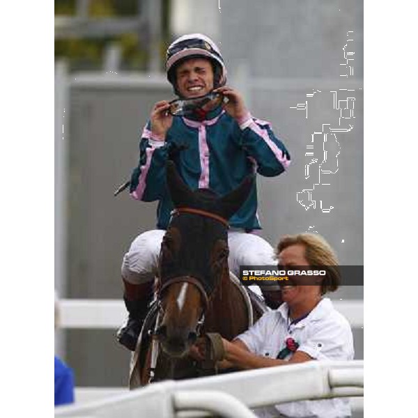 Umberto Rispoli on Aoife Alain after winning he Premio Lydia Tesio Rome, Capannelle racetrack 24th oct. 2010 ph. Stefano Grasso