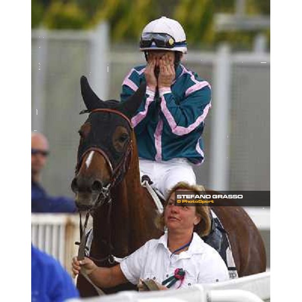 Umberto Rispoli on Aoife Alain after winning he Premio Lydia Tesio Rome, Capannelle racetrack 24th oct. 2010 ph. Stefano Grasso