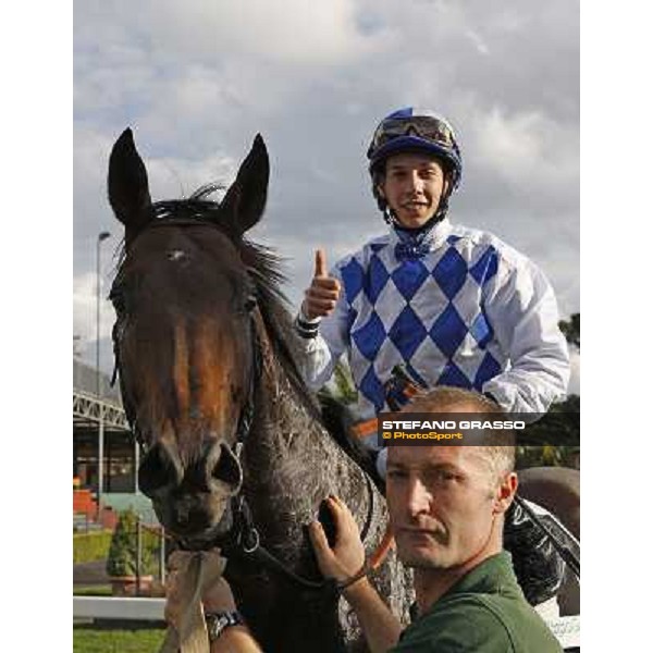 Christian Demuro on Ransom Hope wins the Premio Nearco Rome, Capanelle racetrack, 24th oct. 2010 ph. Stefano Grasso