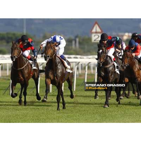 Christian Demuro on Ransom Hope wins the Premio Nearco Rome, Capanelle racetrack, 24th oct. 2010 ph. Stefano Grasso