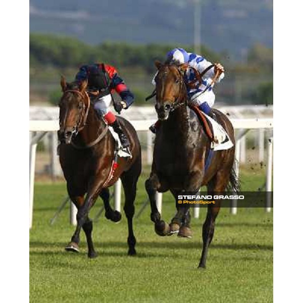 Christian Demuro on Ransom Hope wins the Premio Nearco Rome, Capanelle racetrack, 24th oct. 2010 ph. Stefano Grasso