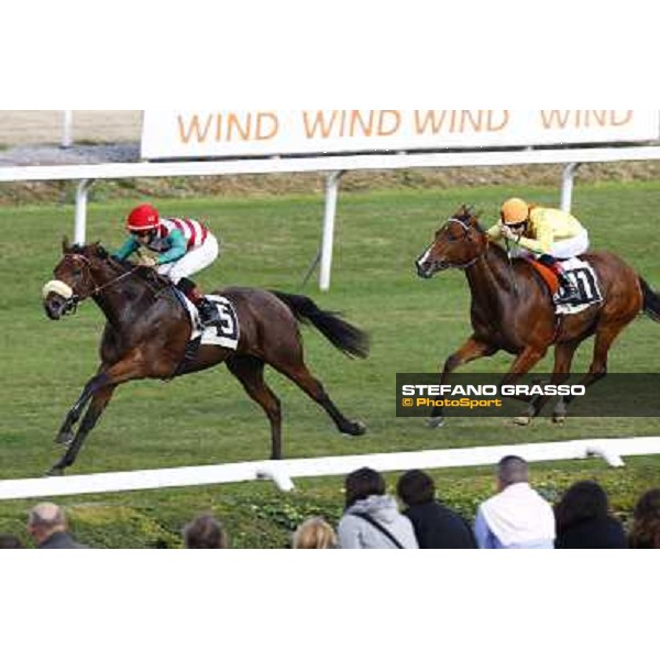 Fabio Branca on Good Karma wins the Premio Ubaldo Pandolfi Rome, Capanelle racetrack, 24th oct. 2010 ph. Stefano Grasso