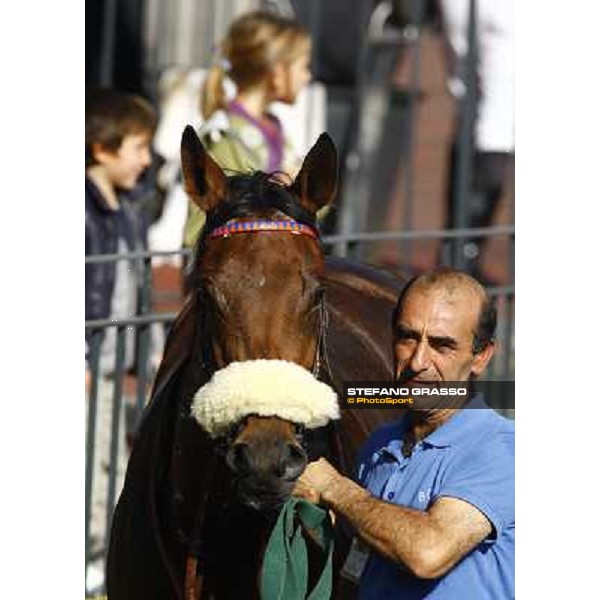 Fabio Branca on Good Karma wins the Premio Ubaldo Pandolfi Rome, Capanelle racetrack, 24th oct. 2010 ph. Stefano Grasso