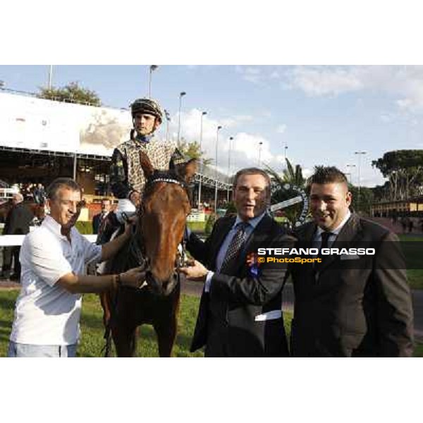 Dario Vargiu on Frankenstein wins the Premio Conte Felice Scheibler Rome, Capanelle racetrack, 24th oct. 2010 ph. Stefano Grasso