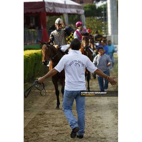 Dario Vargiu on Frankenstein wins the Premio Conte Felice Scheibler Rome, Capanelle racetrack, 24th oct. 2010 ph. Stefano Grasso