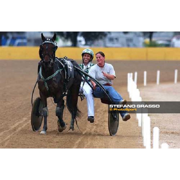 Expo Bi and Andrea Guzzinati winners of Consolazione 77° Derby Italiano del Trotto Rome, 10th october 2004 ph. Stefano Grasso