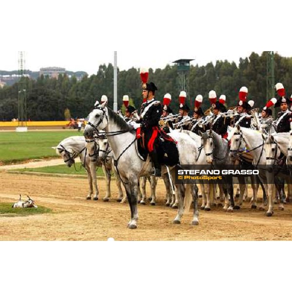77° Derby Italiano del Trotto La Fanfara a Cavallo del Reggimento Carabinieri a Cavallo Rome, 10th october 2004 ph. Stefano Grasso