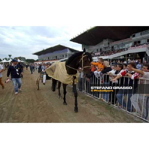 77° Derby Italiano del Trotto Varenne parading at Tordivalle racetrack Rome, 10th october 2004 ph. Stefano Grasso