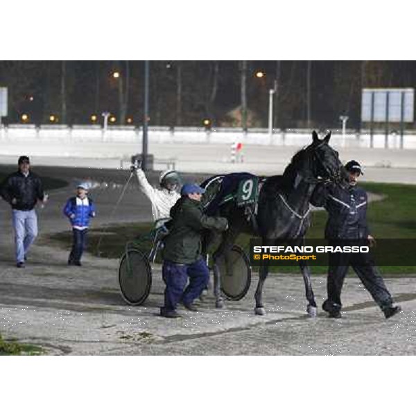 Gran Criterium \'Memorial Piero Biondi\' - Federico Esposito with Opal Brown Milan - San Siro racetrack, 14th nov. 2010 ph. Stefano Grasso
