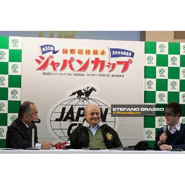 the trainer Vittorio Caruso and jockey Mirco Demuro during the press conference at Fuchu racecourse Tokyo, 25th nov. 2010 ph. Stefano Grasso