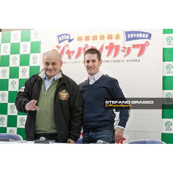 the trainer Vittorio Caruso and jockey Mirco Demuro during the press conference at Fuchu racecourse Tokyo, 25th nov. 2010 ph. Stefano Grasso