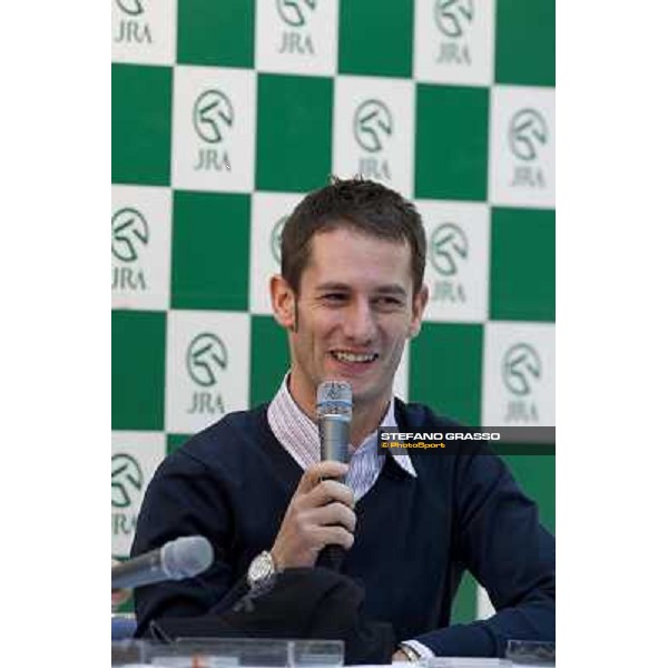 the jockey Mirco Demuro during the press conference at Fuchu racecourse Tokyo, 25th nov. 2010 ph. Stefano Grasso