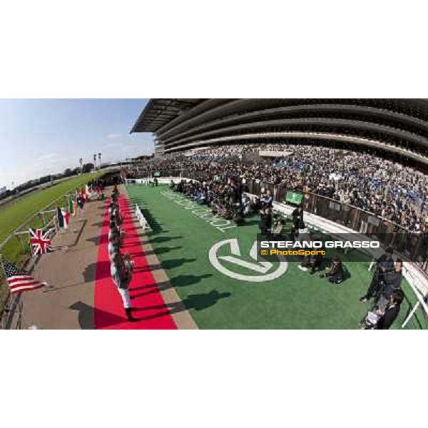 a group photo for the jockeys of the 2010 Excellent Jockeys Trophy Tokyo- Fuchu racecourse, 27th nov. 2010 ph. Stefano Grasso