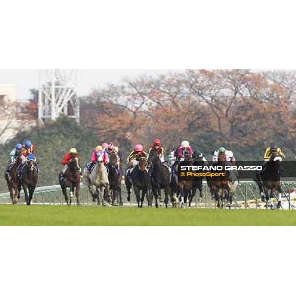 last 200 meters to the line - Yutaka Take on Rose Kingdom and Christophe Soumillon on Buena Vista running towards the line in the Japan Cup Tokyo- Fuchu racecourse, 28th nov. 2010 ph. Stefano Grasso