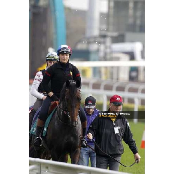 Morning track works at Sha Tin racecourse - Alain de Royer DuprÃ¨ with Americain Hong Kong- Sha Tin, 10th dec. 2010 ph. Stefano Grasso