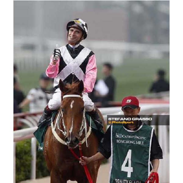 Gerard Mosse on Beauty Flash wins the Cathay Pacific Hong Kong Mile Hong Kong- Sha Tin, 12th dec. 2010 ph. Stefano Grasso