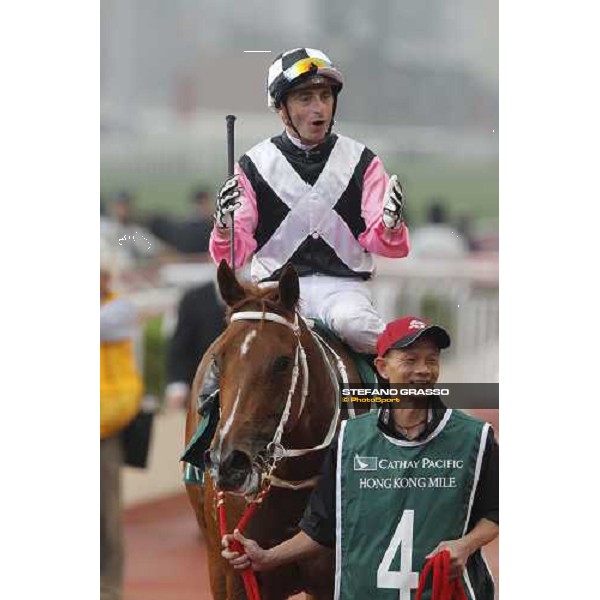 Gerard Mosse on Beauty Flash wins the Cathay Pacific Hong Kong Mile Hong Kong- Sha Tin, 12th dec. 2010 ph. Stefano Grasso