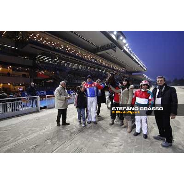Pietro Gubellini with Revirade wins the Gran Premio Mario Locatelli Milan - San Siro racetrack, 23rd january 2011 ph. Stefano Grasso