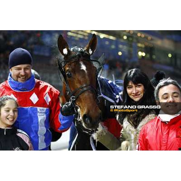 Pietro Gubellini with Revirade wins the Gran Premio Mario Locatelli Milan - San Siro racetrack, 23rd january 2011 ph. Stefano Grasso