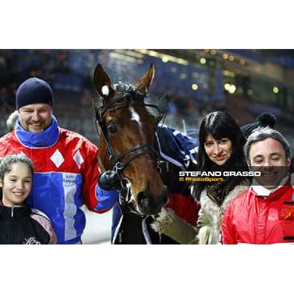 Pietro Gubellini with Revirade wins the Gran Premio Mario Locatelli Milan - San Siro racetrack, 23rd january 2011 ph. Stefano Grasso