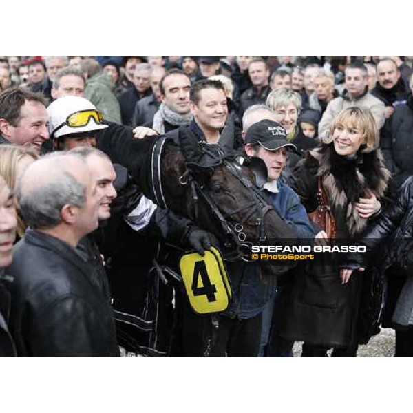 Eric Raffin with Rapid Lebel wins the Prix du Luxembourg Paris-Vincennes, 29th january 2011 ph. Stefano Grasso
